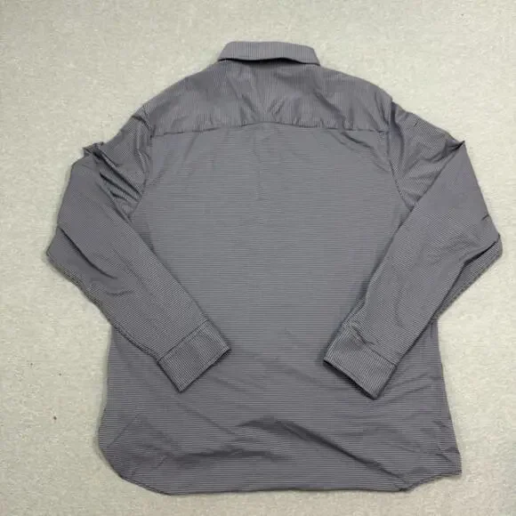 Men's Rhone Commuter Shirt Slim Fit Size XL Black White Gingham - Picture 7 of 8